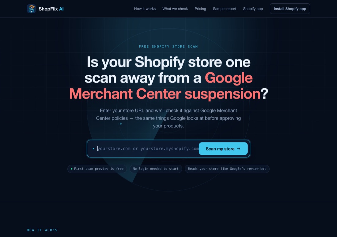 ShopFlix AI generates SEO-optimised titles and descriptions tuned for Google Shopping.